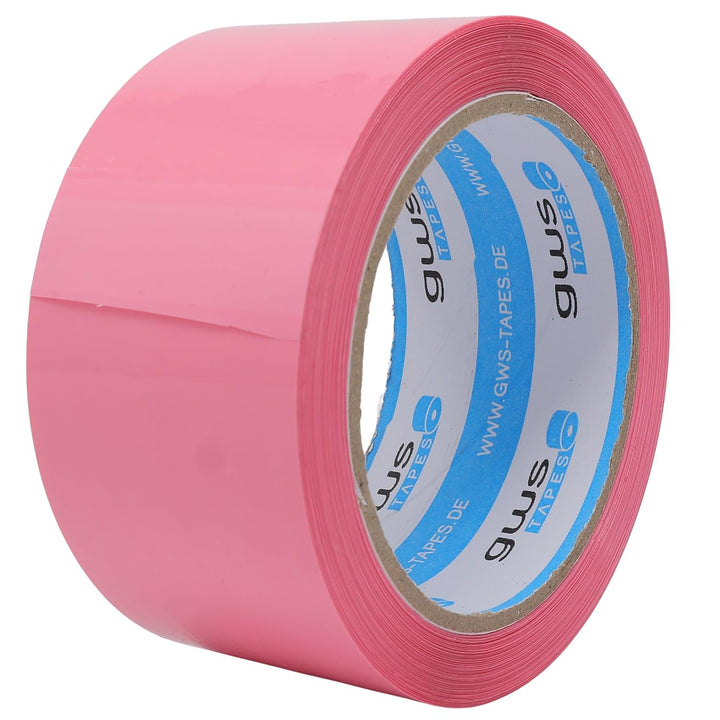 gws Verpackungs-Set mit robustem Lager/-Industrie Abroller und 2 Rollen Pink 66m x 50mm zum Verpacke