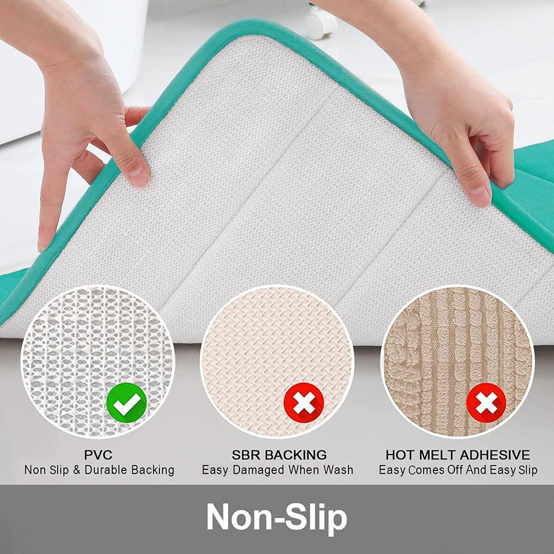 Homaxy Memory Foam Badezimmer Badeteppiche Saugfähige Rutschfester Badvorleger Waschbar Badematte -