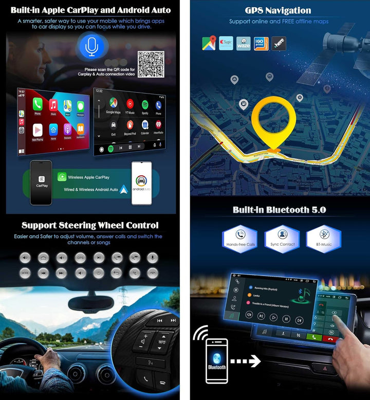 Erisin 8-Kern Android 12 Autoradio Mit GPS für Alfa Romeo Brera Spider 159 Sportwagon 7 Zoll Touch S