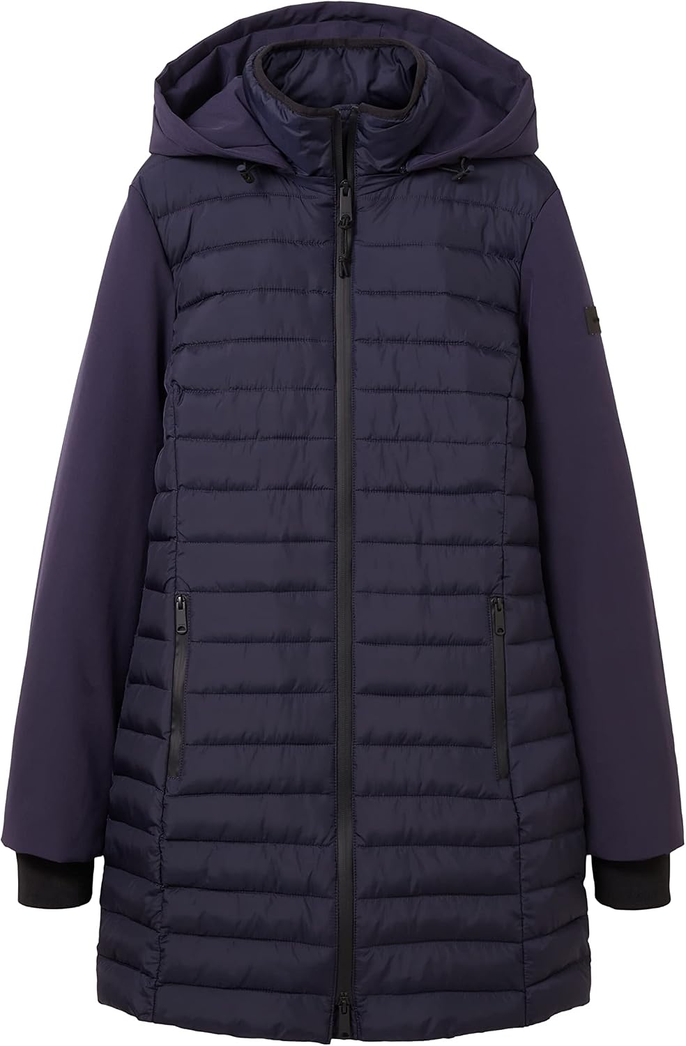 TOM TAILOR Damen 1037477 Hybrid Steppmantel mit Kapuze (1er Pack) XXL 30025 - Navy Midnight Blue, XX