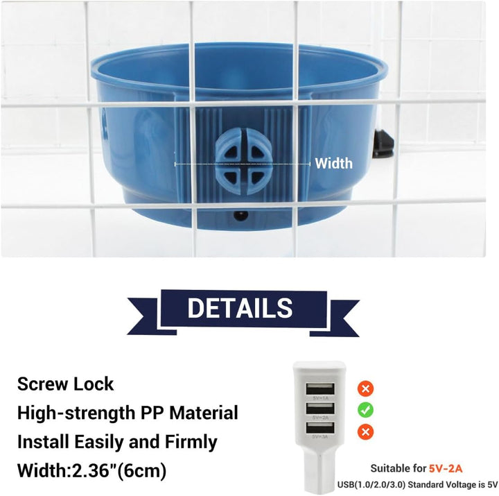 Enjoying Beheizter Wassernapf für Katzen und Hunde, elektrischer Wassernapf für den Innenbereich, fü