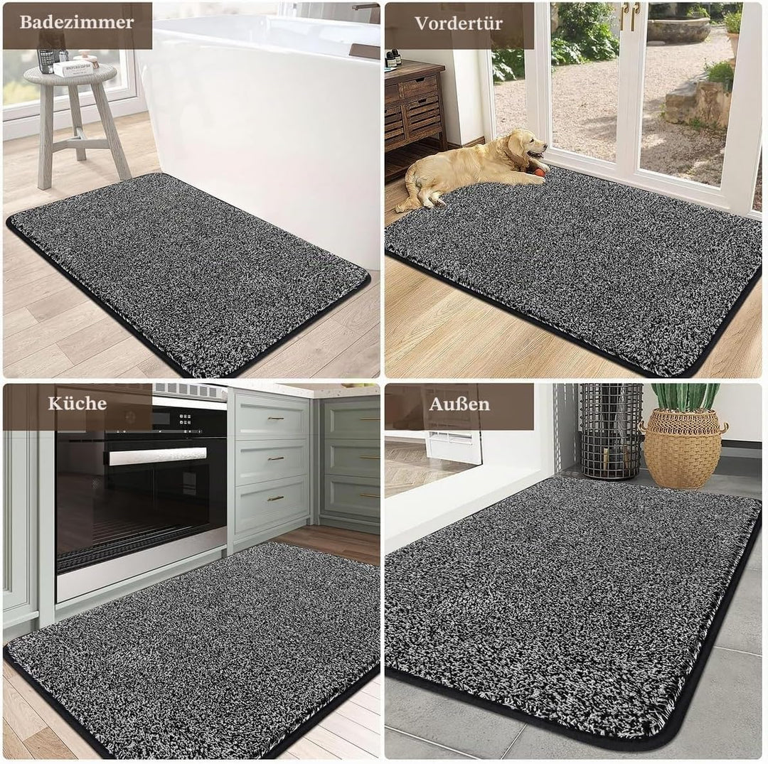 Pauwer Gross 80 x 120 cm Fussmatte Rutschfester Eingangstürmatte Waschbar strapazierfähiger Schmutzf