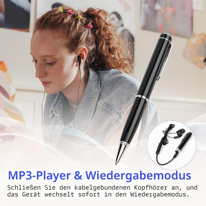 Digitaler Rekorder, digitaler Diktierstift, Ton, Audio-aktiviertes Diktiergerät, professioneller Mus