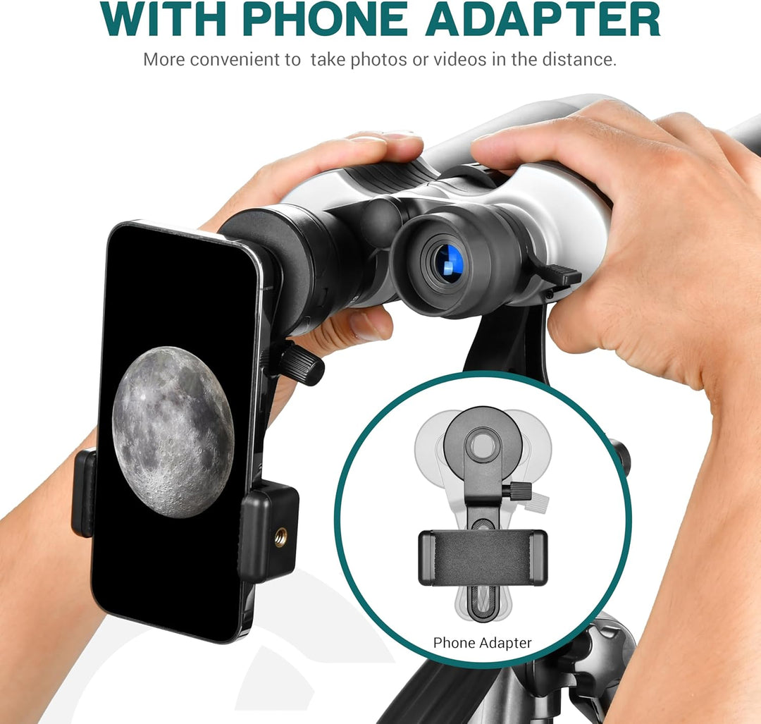 ESSLNB Zoom-Ferngläser 13-39x70 für Sternbeobachtung, mit Smartphone-Adapter, Stativadapter & Aufbew