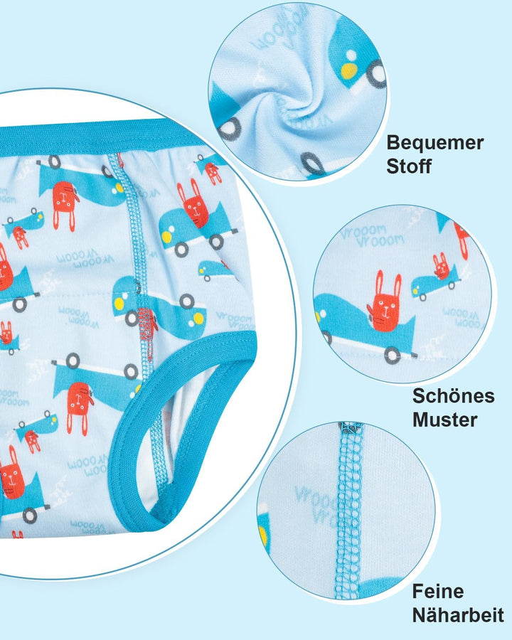 FLYISH DIRECT 6er Pack Töpfchen Trainingshose, 6-Schicht Kinder Töpfchen Trainingsunterhosen, Weich