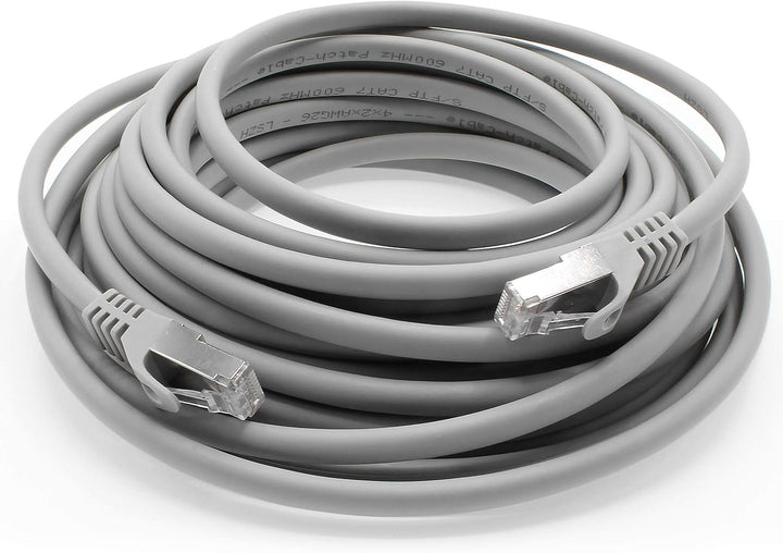 1aTTack.de 10m - grau - 5 Stück CAT.7 Netzwerkkabel Patchkabel SFTP PIMF LSZH Gigabit Lan Kabel 10Gb