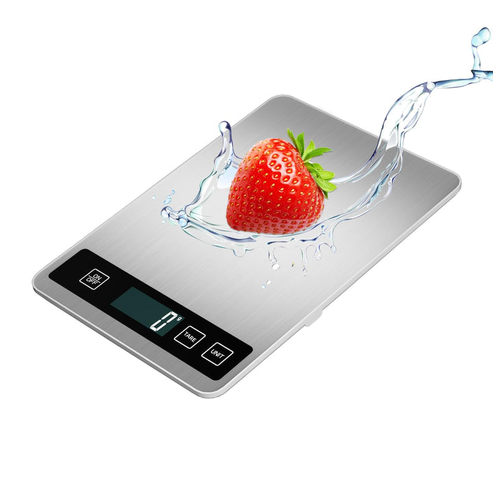 Küchenwaage Digital 15kg Küchenwaage mit LCD-Display USB Aufladbar, Edelstahl 304 Lebensmittelwaage