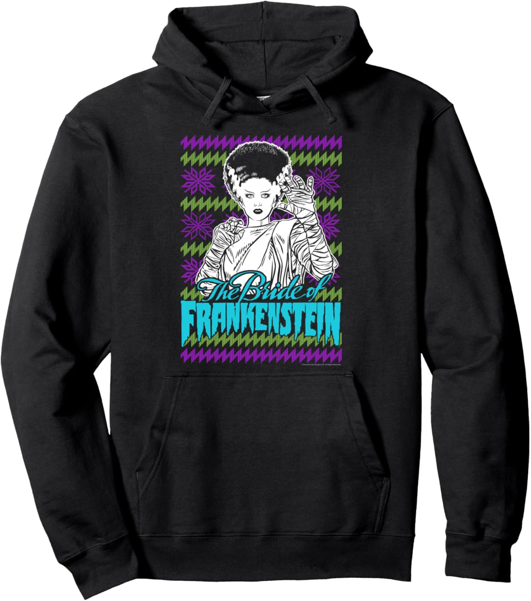 Universal Monsters Christmas The Bride Of Frankenstein C2 Pullover Hoodie