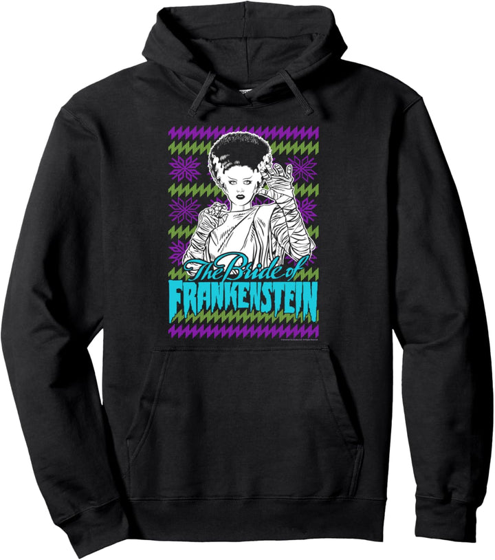 Universal Monsters Christmas The Bride Of Frankenstein C2 Pullover Hoodie