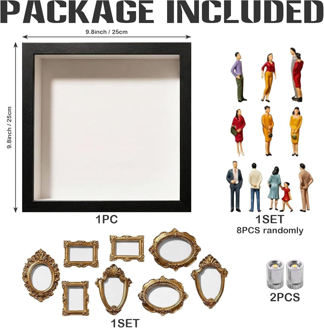 DIY Mini Museum Bilderrahmen, Mini Bilderrahmen Vintage Menschen Figuren Museum Silhouette Box, Foto