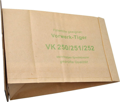 20 Staubsaugerbeutel geeignet für Vorwerk Tiger 250, 251, 252