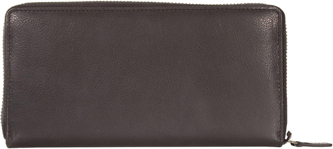 BRAUN BÜFFEL Anna Geldbörse RFID Leder 19 cm Schwarz, Schwarz