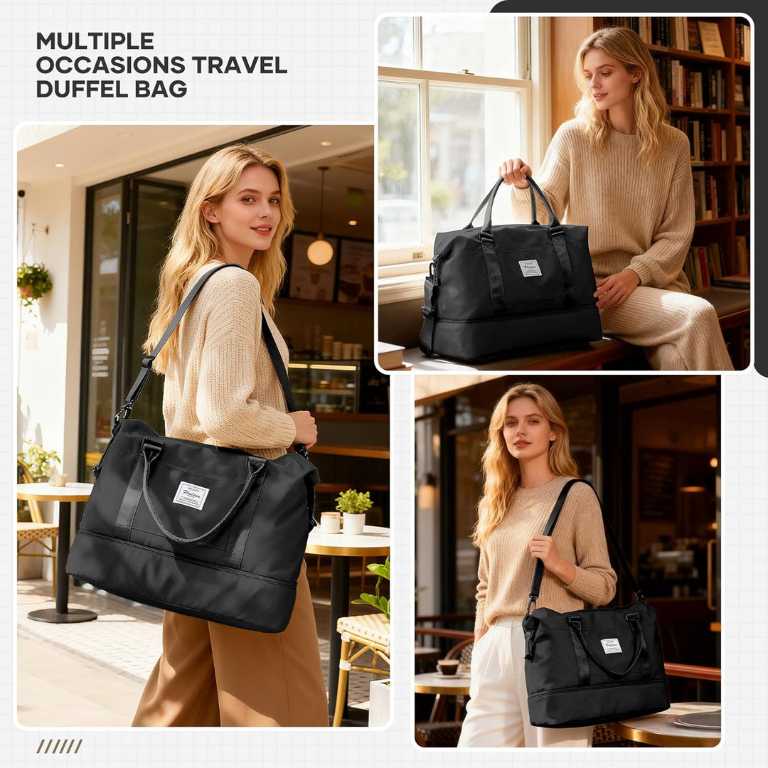 Reisetasche Damen Handgepäck Tasche Sporttasche Weekender Bag Schwimmtasche Wasserdicht Travel Bag D