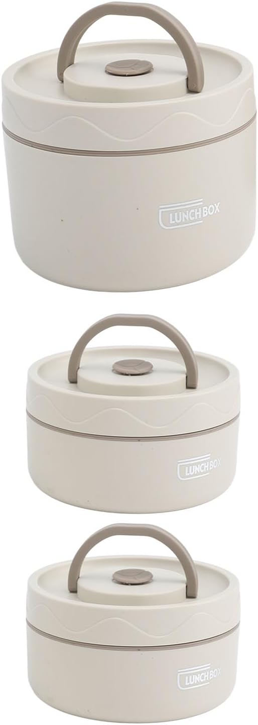 TOPINCN Isolierter Lunchbehälter aus Edelstahl 304 mit Thermobeutel, Versiegelte Lunchbehälter für L