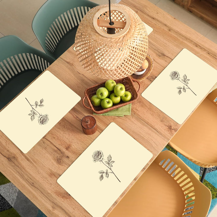 KitchenYeah© Platzsets Abwaschbar 6-Teilig 45x30 cm Tischsets Platzdeckchen rutschfeste Platzset Unt