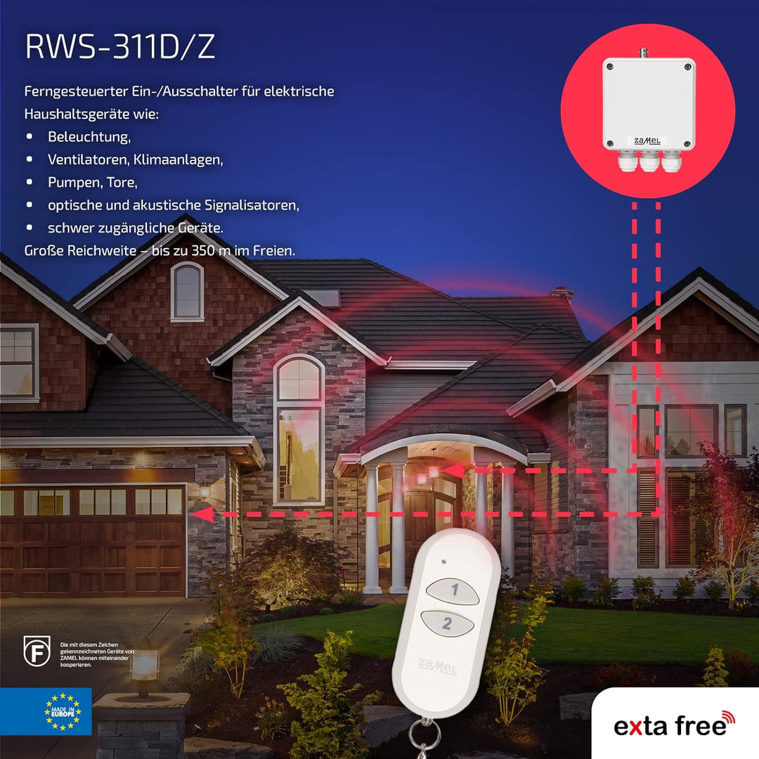 EXTA FREE RWS-311 D/Z RWS 2- Kanal- Funknetzschalter, Set