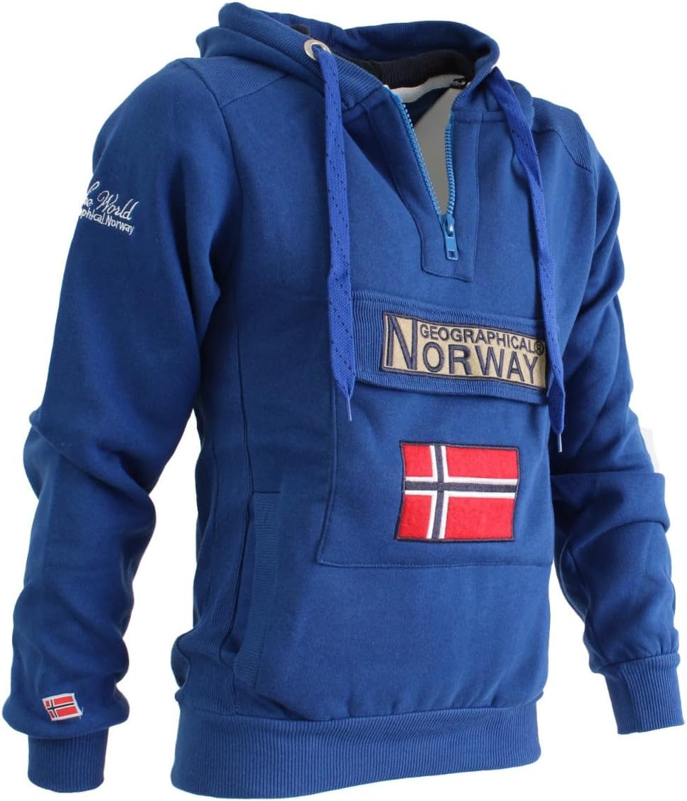 Geographical Norway Herren Gymclass Kapuzenpullover S Königsblau, S Königsblau