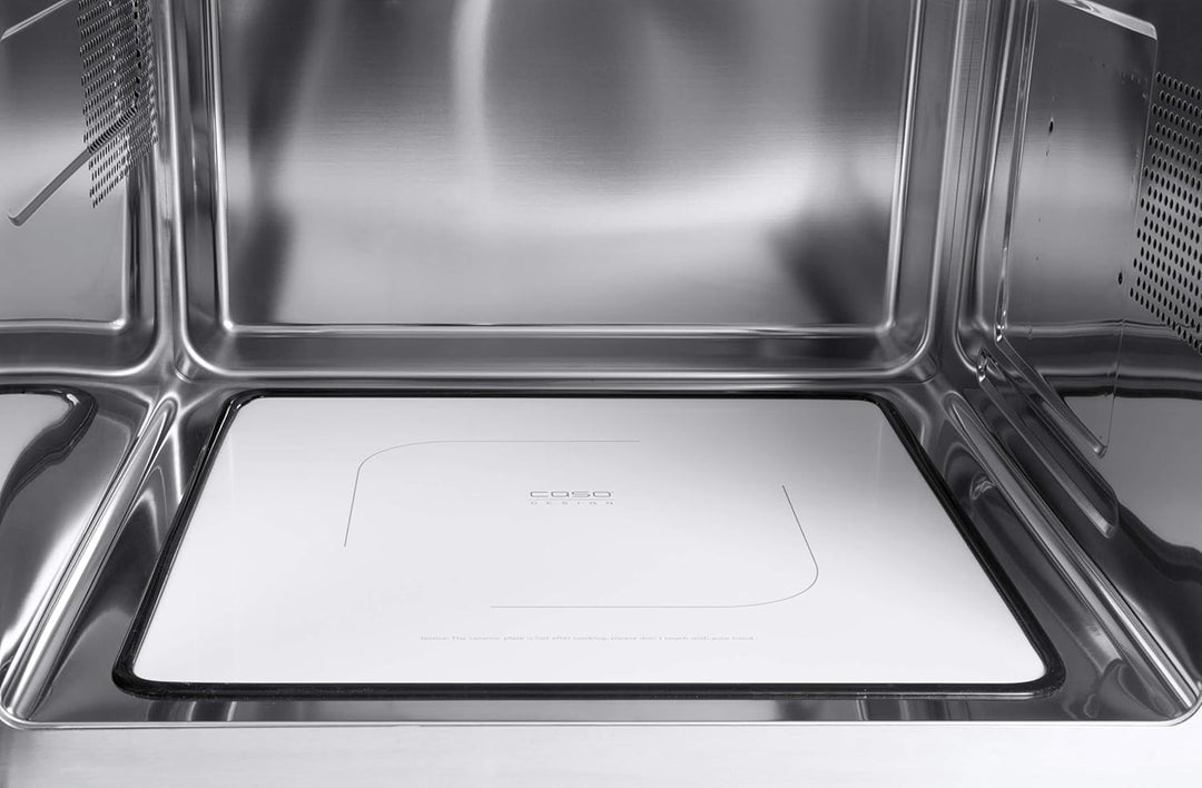 CASO | MI 30 Ceramic Mikrowelle | Inverter-Technologie, Keramikboden für mehr Platz, 1000 Watt, 30 L