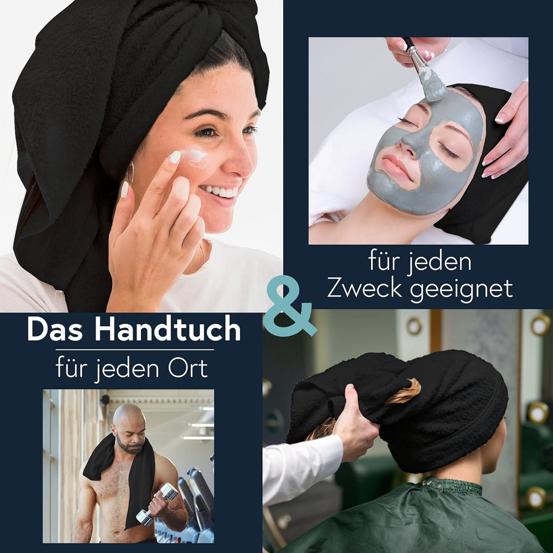 Moon 5er Pack Microfaser, Friseur, Handtücher, Salonhandtücher, ca. 30x50 cm von Floringo mit saugst
