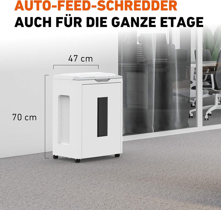 Shredcat 8285 Auto-Feed Aktenvernichter, 4 x 10 mm Partikelschnitt (bis 350 Blatt, Sicherheitsstufe