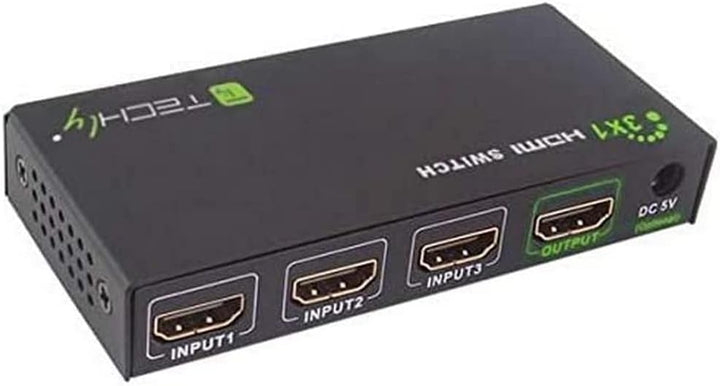 Techly IDATA-HDMI-4K31 HDMI Switch 4K, UHD, 3D, 3 Wege Schwarz