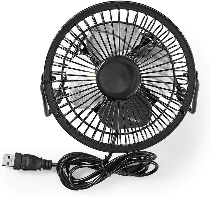 Nedis Mini-Ventilator aus Metall, 10 cm Durchmesser, Futter