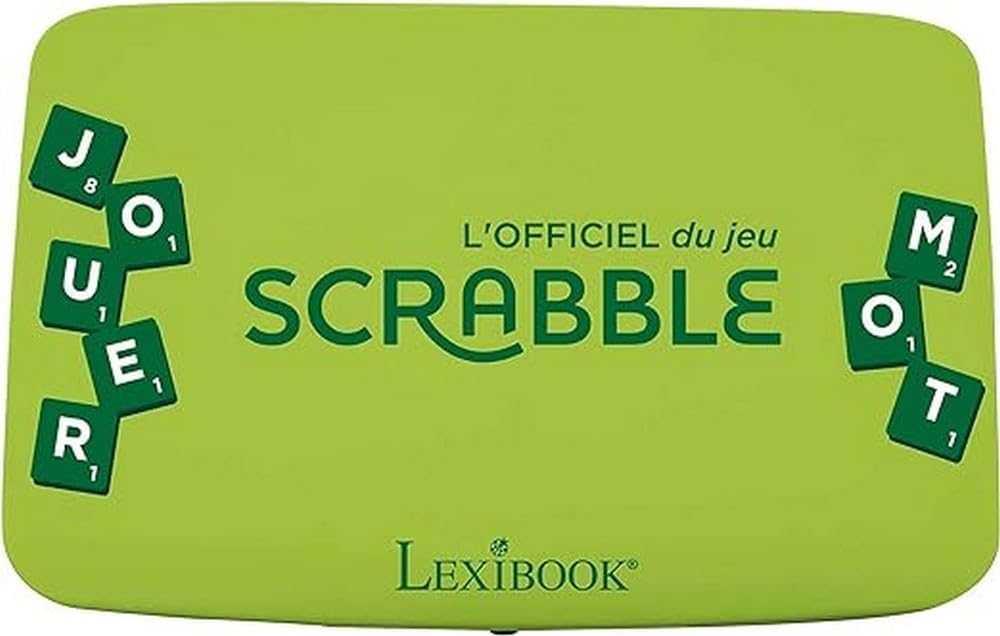 Lexibook -SCR8FR Scrabble ODS8 Electronic Dictionary Larousse FISF Ergonomic Format Large Buttons Ar