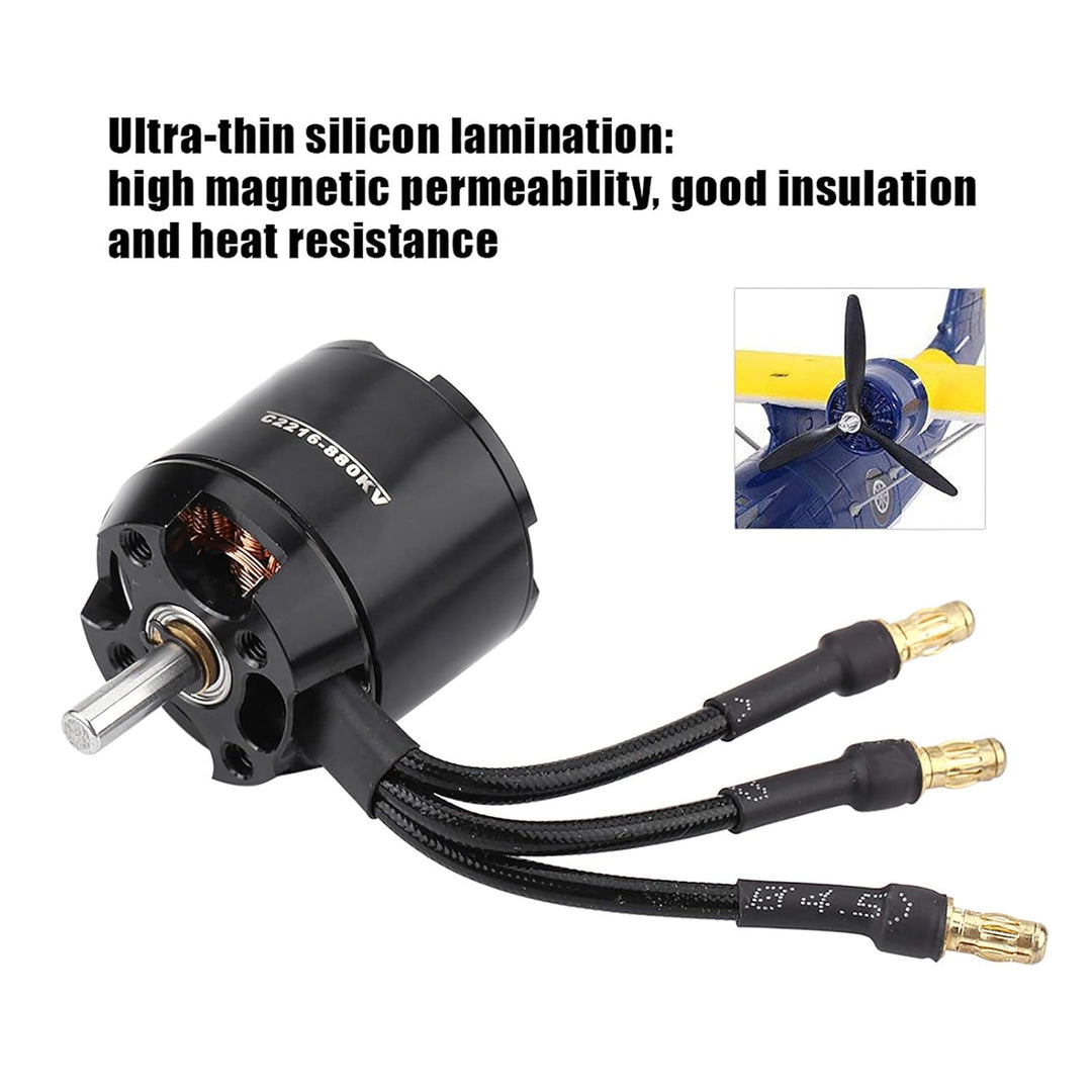 Dilwe RC-Motor, 2216 880KV-Motor für RC-Flugzeug-Fernbedienung mit Fernbedienung