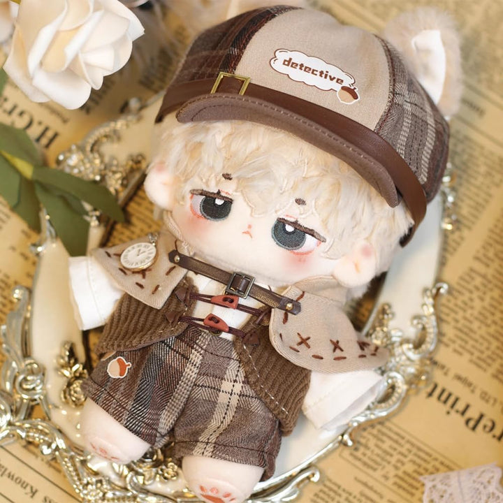 niannyyhouse 10cm 15cm 20cm Puppe Kleidung Braun Hut Hemd Gurt Hosen Schal Weste Leder Schuhe Vintag