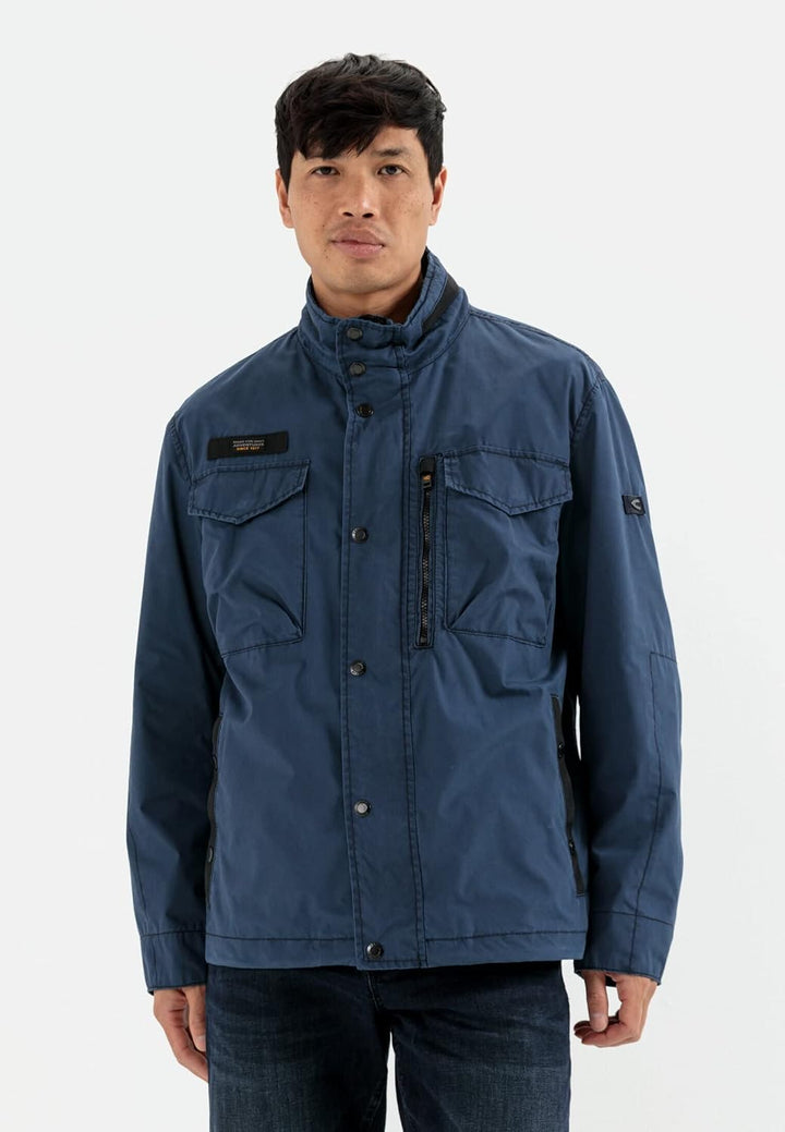 camel active Herren Blouson mit Stehkragen 56 Blau, 56 Blau