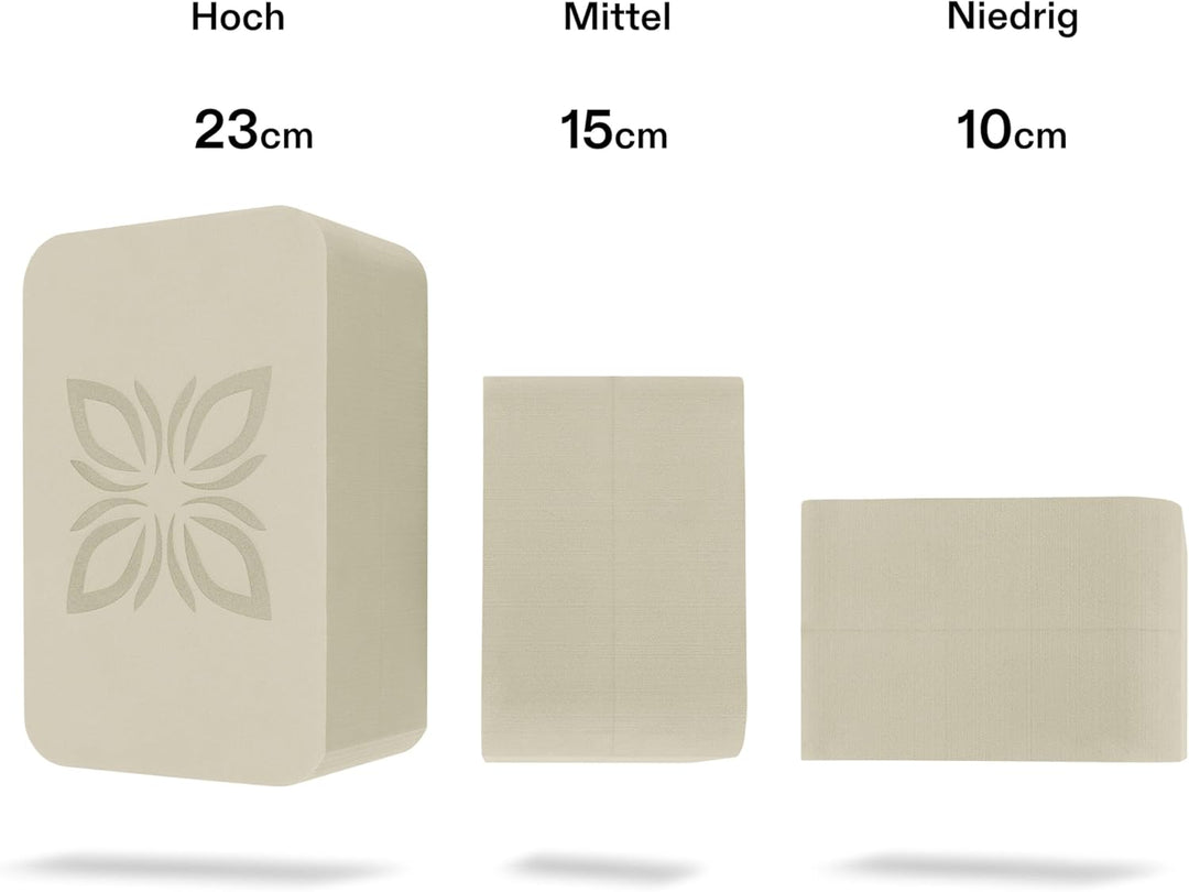 OMNANA® RAISE™ Yogablock Set - 2er-Set, Hochdichtes EVA-Schaum, Abgerundete Kanten, Unterstützt Bala