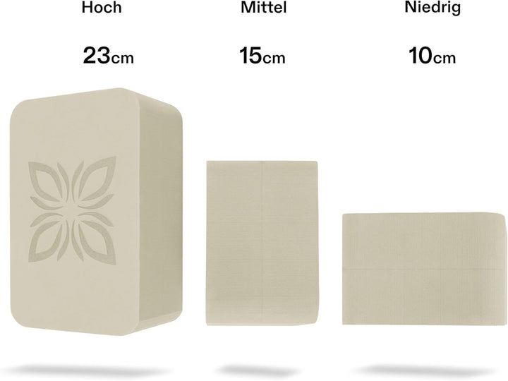 OMNANA® RAISE™ Yogablock Set - 2er-Set, Hochdichtes EVA-Schaum, Abgerundete Kanten, Unterstützt Bala