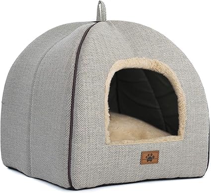 WINDRACINGKatzenbett für Indoor-Katzen, Katzenhöhle, Katzenzelt mit abnehmbarem, waschbarem Kissen,