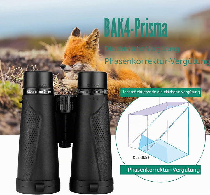 Svbony SV202 ED Fernglas 10x50, BAK4 Prisma Wasserdicht Fernglas Fernrohr Professionelles für Vogelb