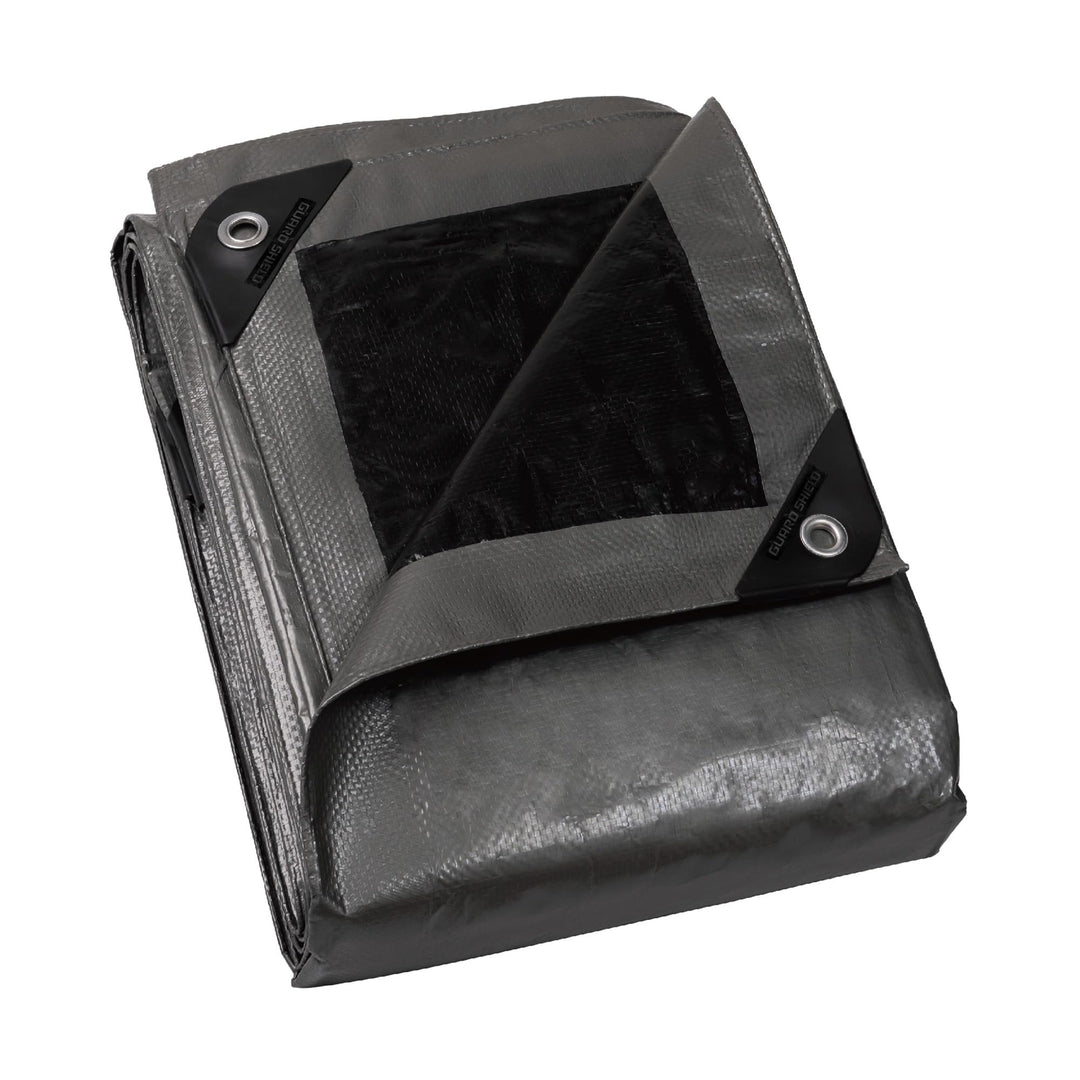 GUARD SHIELD Abdeckplane mit Ösen Wasserdicht 6m x 8m Grau Silberfarben/Schwarz Multifunktionale Pol
