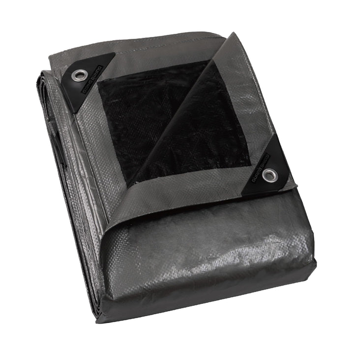GUARD SHIELD Abdeckplane mit Ösen Wasserdicht 6m x 8m Grau Silberfarben/Schwarz Multifunktionale Pol
