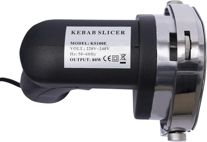 Profi Tragbarer Elektrisch Imbiss Dönermesser mit Schnittbreite Verstellbarer Kabelloses Kebabmesser