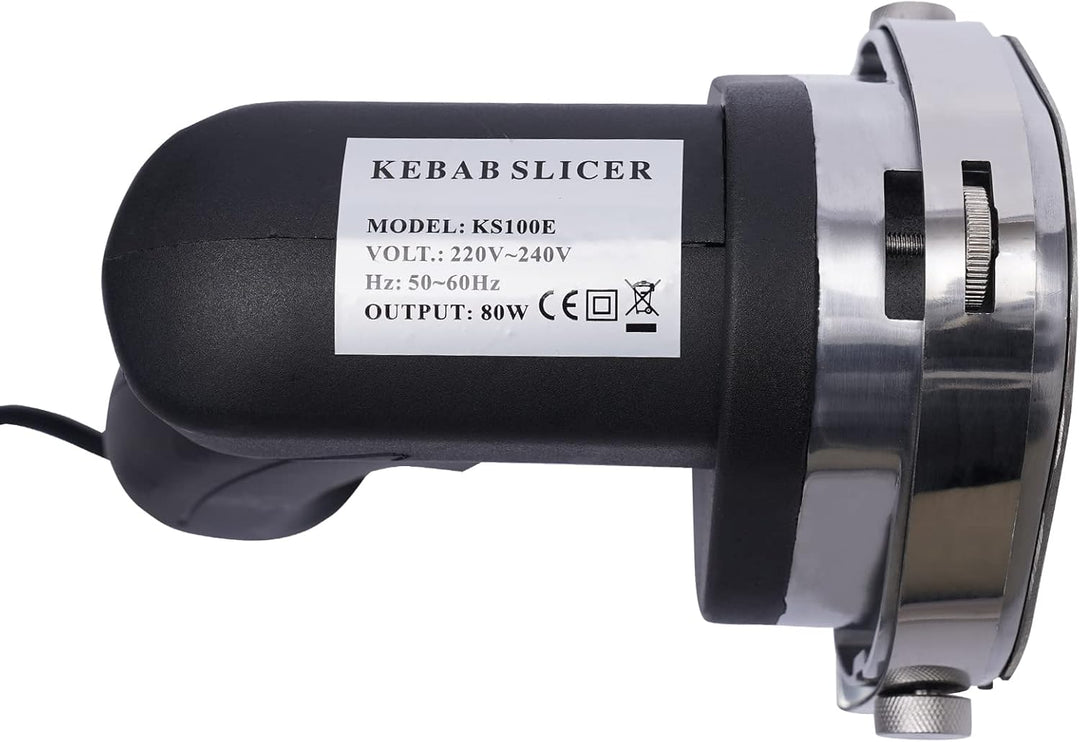 Profi Tragbarer Elektrisch Imbiss Dönermesser mit Schnittbreite Verstellbarer Kabelloses Kebabmesser