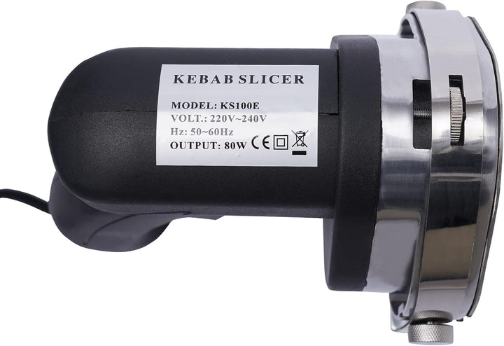 Kebab Schneidemaschine Elektrisch 80W Fleischschneider 60kg h Döner Schneidemaschine Justierbar 1 8m