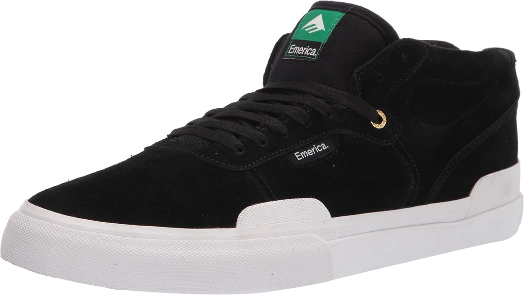 Emerica Herren Pillar Skate-Schuh 41 EU Schwarz Weiss Goldfarben, 41 EU Schwarz Wei&#xDF; Goldfarben