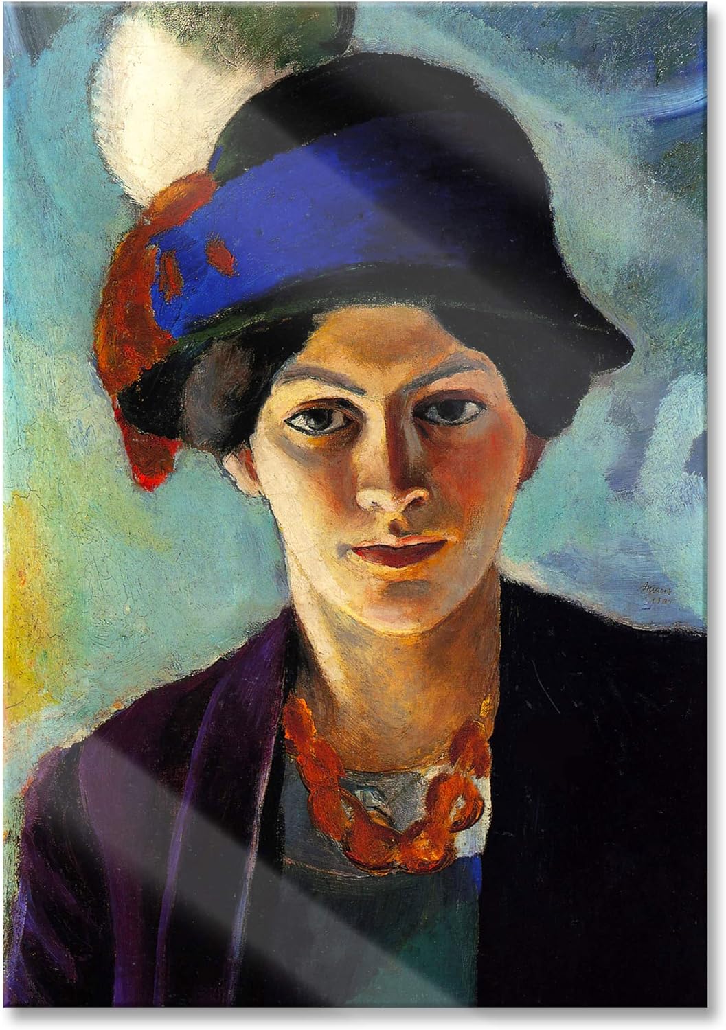 Pixxprint Glasbild | Wandbild aus Echtglas | Alexej von Jawlensky - Nackte Frau | 40x60 cm | inkl. A