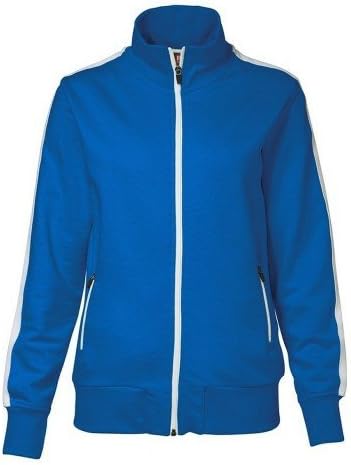 ID Damen Sweatjacke CARDIGAN m. Kontraststreifen (M, schwarz)