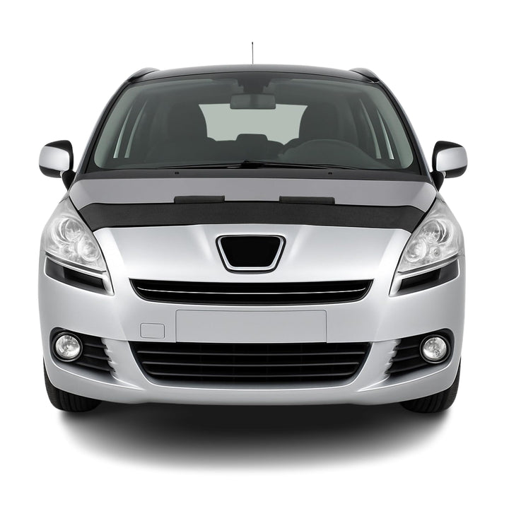 OMAC Haubenbra Steinschlagschutz Bonnet Bra kompatibel mit Peugeot 5008 2009-2016 Carbon Halb Schwar