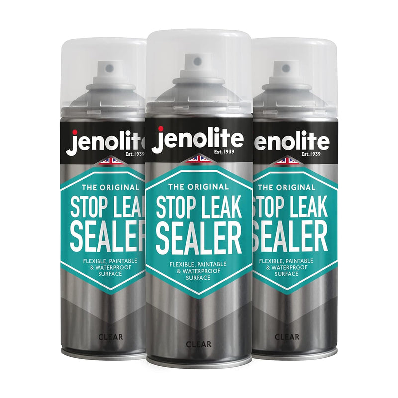 JENOLITE Stop Leak Dichtungsspray | KLAR | Wasserdichter Dichtstoff | Stopft, Versiegelt & Behebt Le