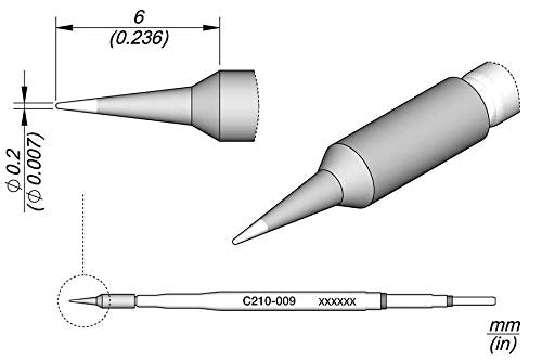 JBC C210009 Lötspitze für T210, spitz