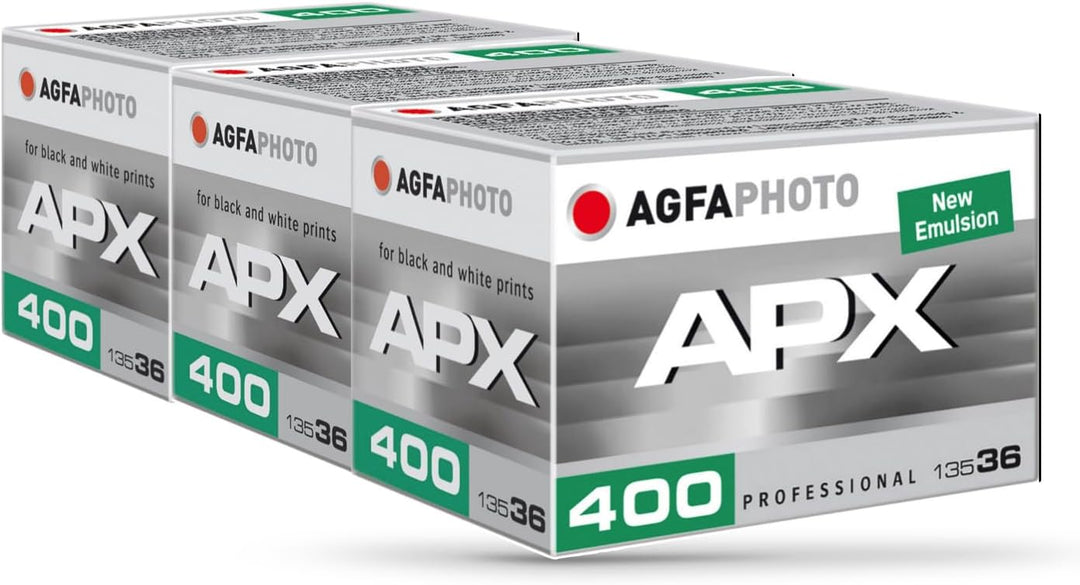AgfaPhoto APX 400-36 Dreier Pack Schwarz/Weiss Bilderfilm Ohne Entwicklung 400 ASA 3 St., Ohne Entwi