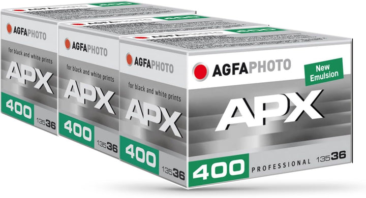 AgfaPhoto APX 400-36 Dreier Pack Schwarz/Weiss Bilderfilm Ohne Entwicklung 400 ASA 3 St., Ohne Entwi