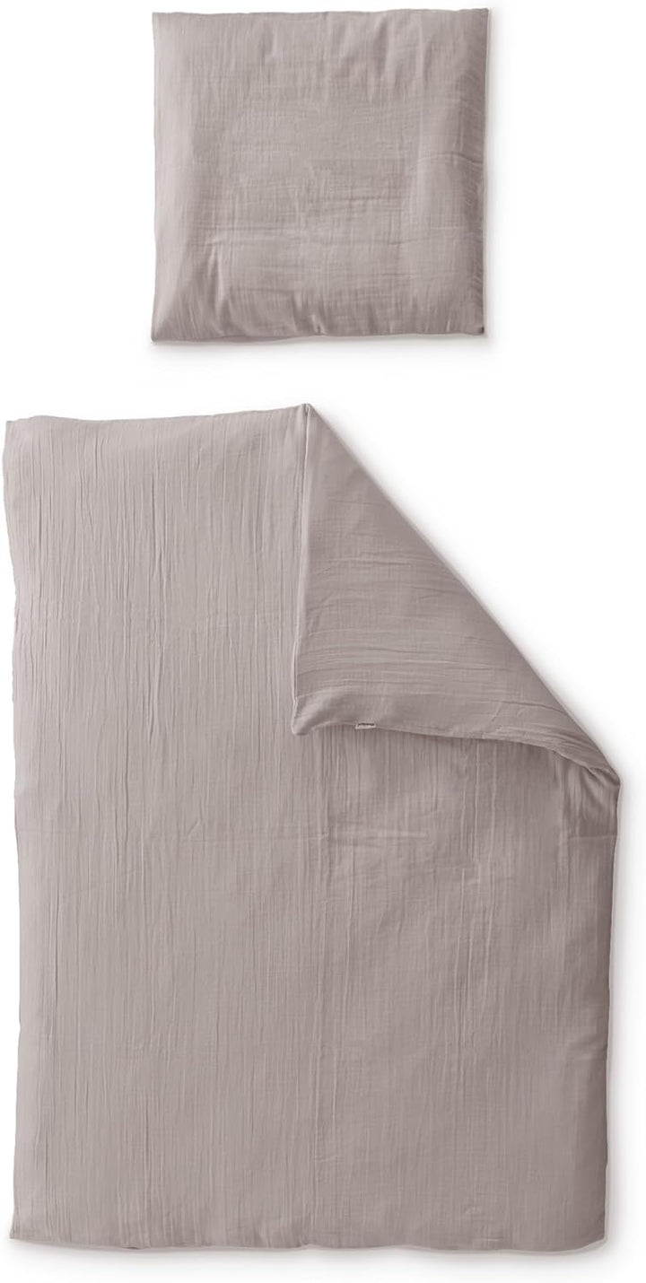 Ehrenkind® Bettwäsche-Set Musseline | 100% Bio-Baumwolle | Standard 100 by Oeko-TEX | 200x135cm + 80