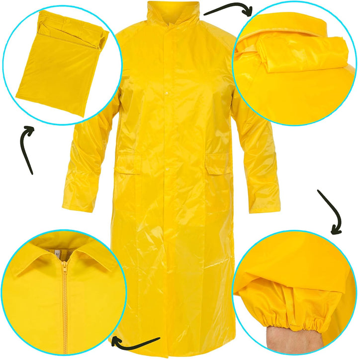 BWOLF POSEIDON Regenmantel Herren Regenmantel Wasserdichte Lange Regenjacke Outdoor Wiederverwendbar