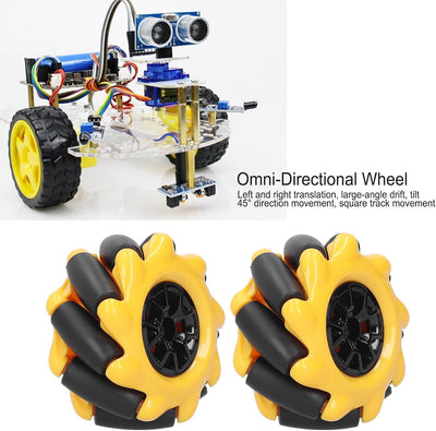 Hilitand Mecanum Wheel Kit Omnidirektionales Rad 48 Mm / 1,9 Zoll Smart Robot Car Autoteile Zubehör